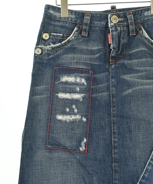 DSQUARED（ディースクエアード）ひざ丈スカート 紺 サイズ:38(S位) レディース/2200692418017