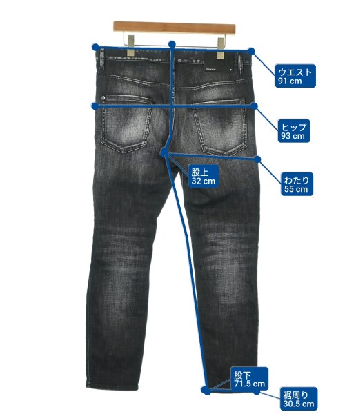 DSQUARED（ディースクエアード）デニムパンツ 黒 サイズ:50(XL位) メンズ/2200693171256