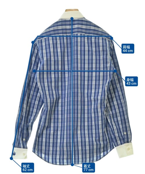 lucien pellat-finet（ルシアンペラフィネ）カジュアルシャツ 青 サイズ:S メンズ/2200664620134