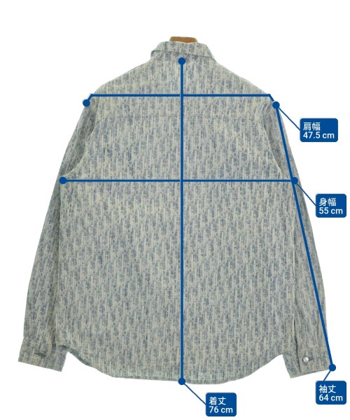 Dior Homme（ディオールオム）カジュアルシャツ 青 サイズ:39(M位) メンズ/2200637331128