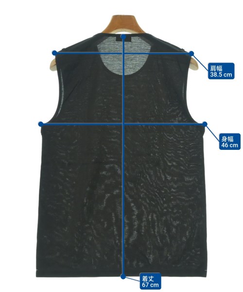 Dior Homme（ディオールオム）タンクトップ 黒 サイズ:M メンズ/2200594035879