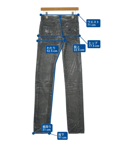 Dior Homme（ディオールオム）デニムパンツ グレー サイズ:26(XS位) メンズ/2200630532171