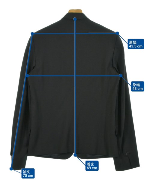 Dior Homme（ディオールオム）テーラードジャケット 黒 サイズ:48(L位) メンズ/2200611443113