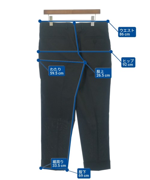Dior Homme（ディオールオム）スラックス 黒 サイズ:48(L位) メンズ/2200611600059