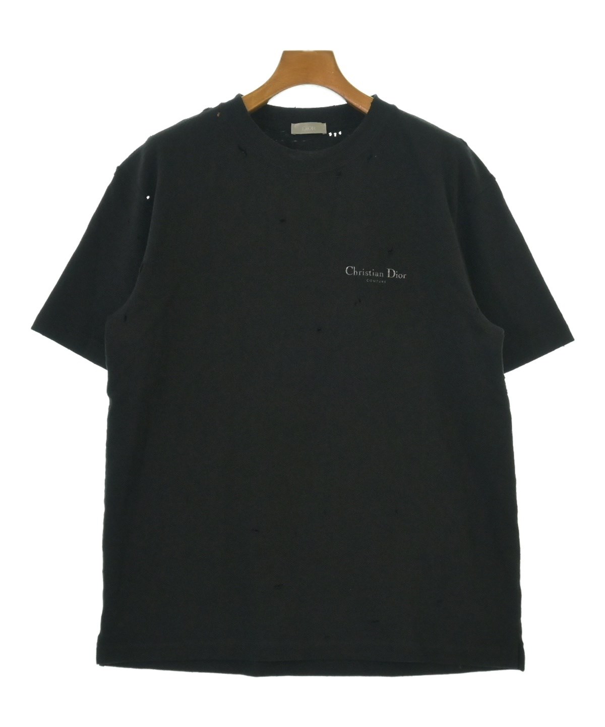 Dior 黒 Tシャツ 立体模様　美品 T-Shirt with Christian Dior Paris Tag, Relaxed Fit Black