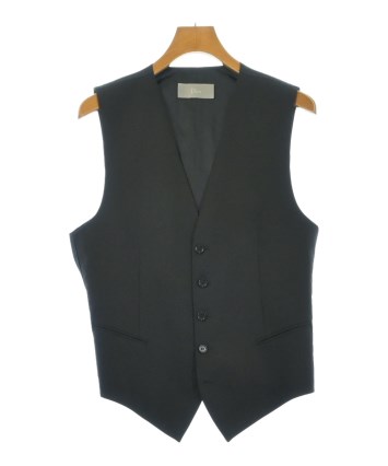 DIOR HOMME デザインダブルプリーツジレ★ベスト50 Dior Homme（ディオールオム）ドレスシャツ 黒 サイズ:48(L位