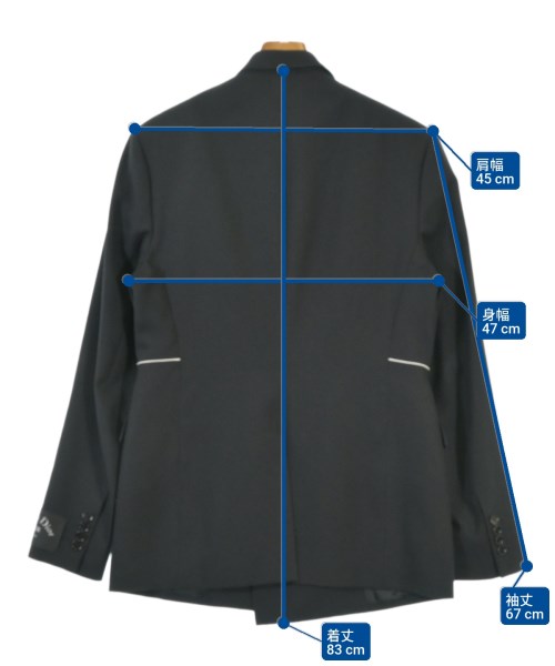 Dior Homme（ディオールオム）テーラードジャケット 黒 サイズ:48(L位) メンズ/2200678648018