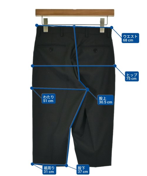 Dior Homme（ディオールオム）クロップドパンツ 黒 サイズ:38(XS位) メンズ/2200696290671