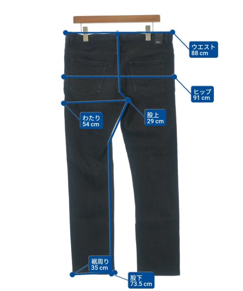 Dior Homme（ディオールオム）デニムパンツ 黒 サイズ:33(L位) メンズ/2200700066049
