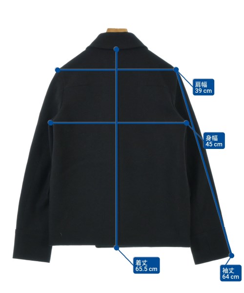 Dior Homme（ディオールオム）ピーコート 黒 サイズ:44(S位) メンズ/2200647809013