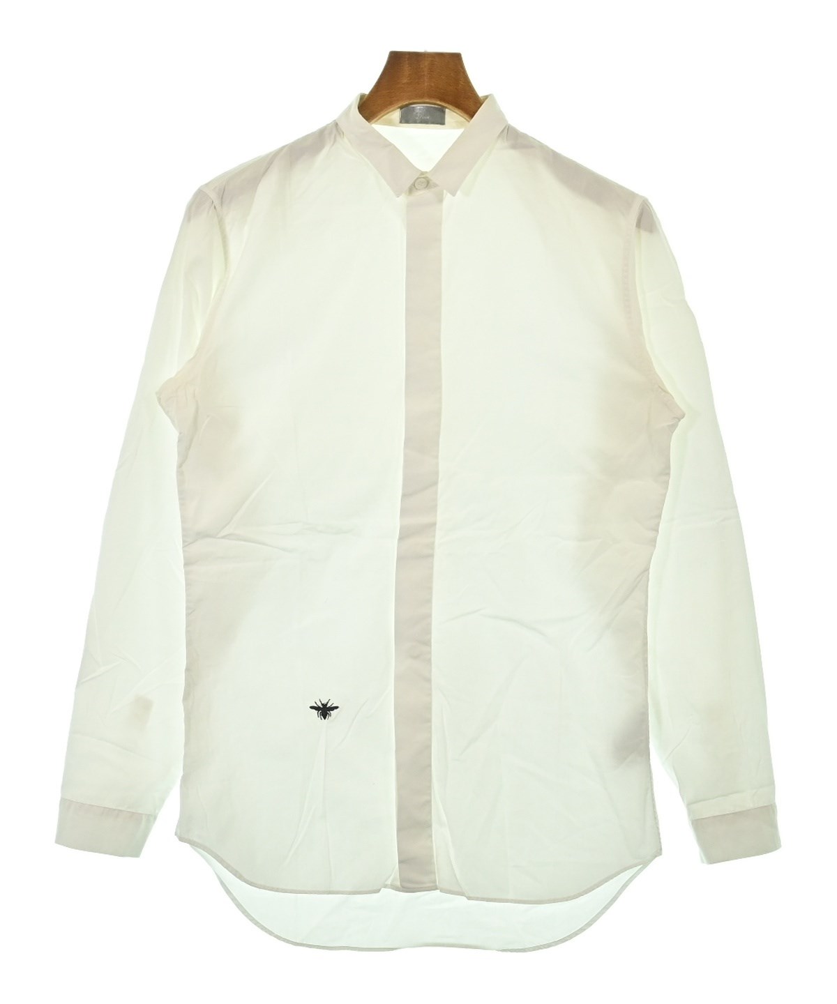 Dior HOMME ディオームオム 長袖比翼シャツ ドレスシャツ 白 39 Dior Homme（ディオールオム）ドレスシャツ 白 サイズ:38(M位) メンズ