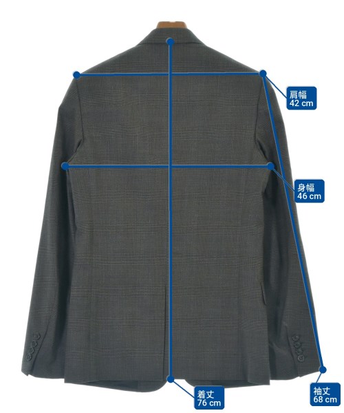 Dior Homme（ディオールオム）テーラードジャケット グレー サイズ:46(M位) メンズ/2200706546057
