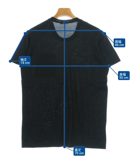 Dior Homme（ディオールオム）Tシャツ・カットソー 黒 サイズ:S メンズ/2200730840947
