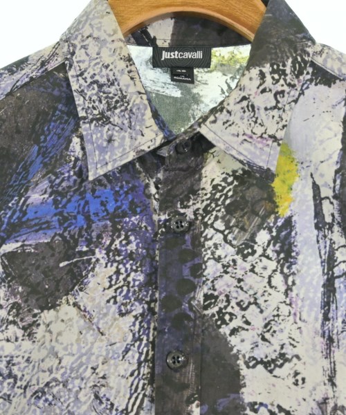 JUST cavalli（ジャストカバリ）カジュアルシャツ 黒 サイズ:46(XS位) メンズ/2200650618060