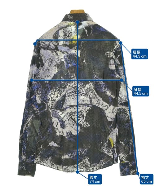 JUST cavalli（ジャストカバリ）カジュアルシャツ 黒 サイズ:46(XS位) メンズ/2200650618060