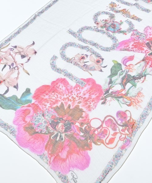 roberto cavalli（ロベルトカバリ）ストール 白 サイズ:- レディース/2200720315769