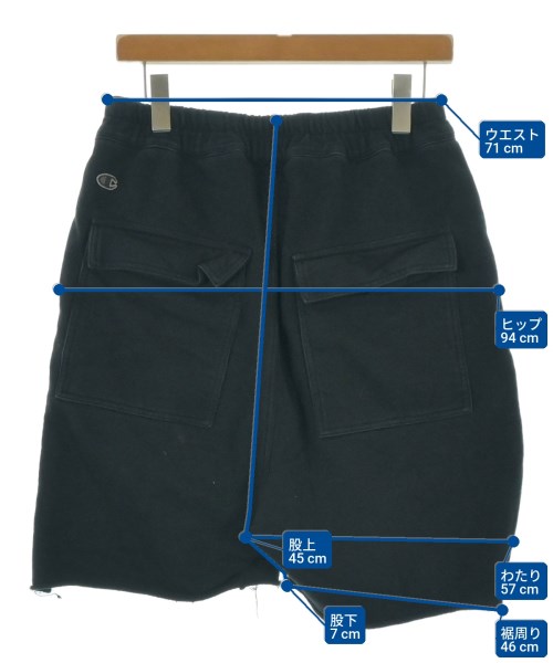 Rick Owens（リックオウエンス）ショートパンツ 黒 サイズ:M メンズ/2200637000086