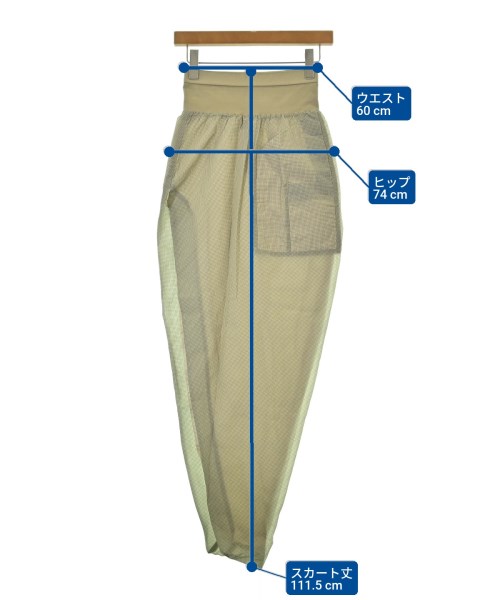 Rick Owens（リックオウエンス）ロング・マキシ丈スカート カーキ サイズ:40(M位) レディース/2200640696412