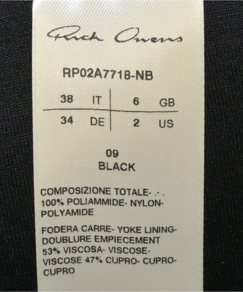 Rick Owens（リックオウエンス）その他 黒 サイズ:38(S位) レディース/2200610519093