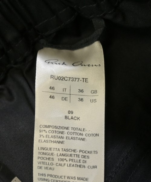 Rick Owens（リックオウエンス）その他 黒 サイズ:46(M位) メンズ/2200624767022