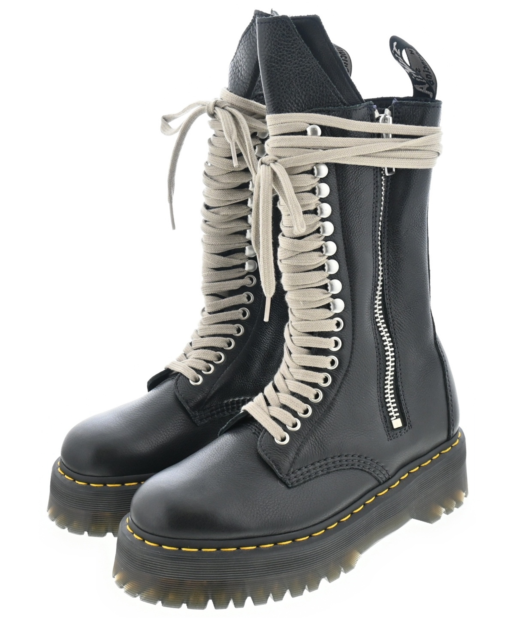 Rick Owens（リックオウエンス）ブーツ 黒 サイズ:UK7(25.5cm位