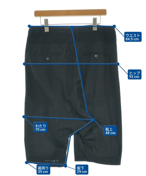 Rick Owens（リックオウエンス）ショートパンツ 黒 サイズ:XS メンズ/2200630532102