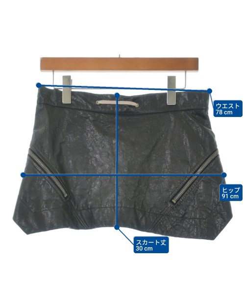 Rick Owens（リックオウエンス）ミニスカート 黒 サイズ:XS レディース/2200630532140