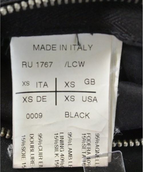 Rick Owens（リックオウエンス）ライダース 黒 サイズ:XS メンズ/2200606069014