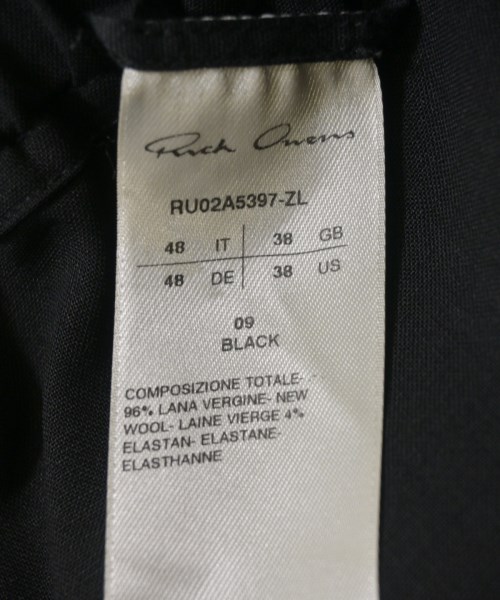 Rick Owens（リックオウエンス）その他 黒 サイズ:48(L位) メンズ/2200611636089