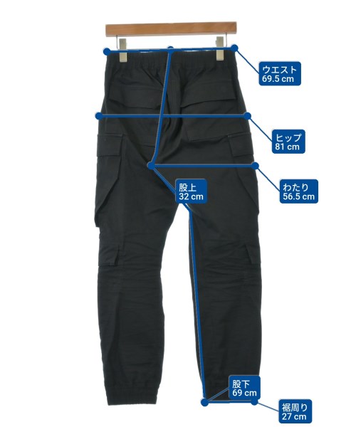 Rick Owens（リックオウエンス）カーゴパンツ 黒 サイズ:46(M位) メンズ/2200612423039