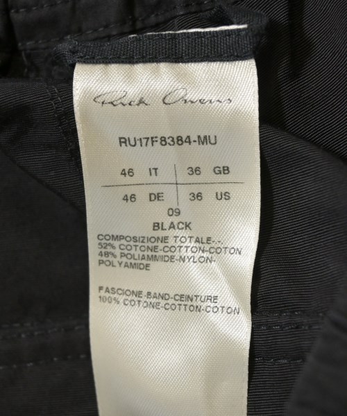 Rick Owens（リックオウエンス）ショートパンツ 黒 サイズ:46(M位) メンズ/2200618246021