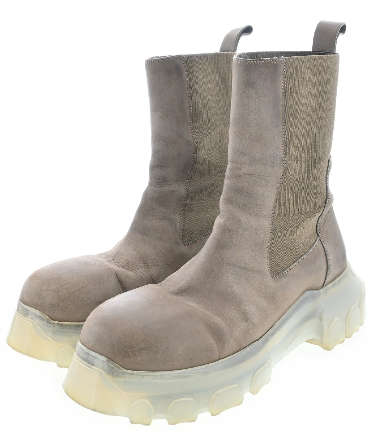 Rick Owens（リックオウエンス）ブーツ 茶 サイズ:EU40(25cm位) メンズ 