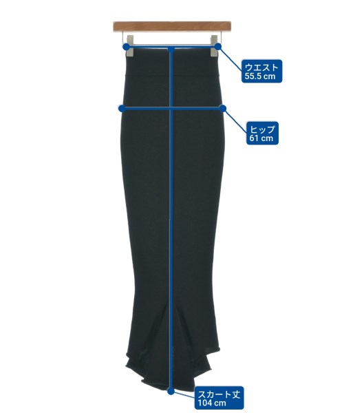 Rick Owens（リックオウエンス）ロング・マキシ丈スカート 黒 サイズ:XS レディース/2200674644076