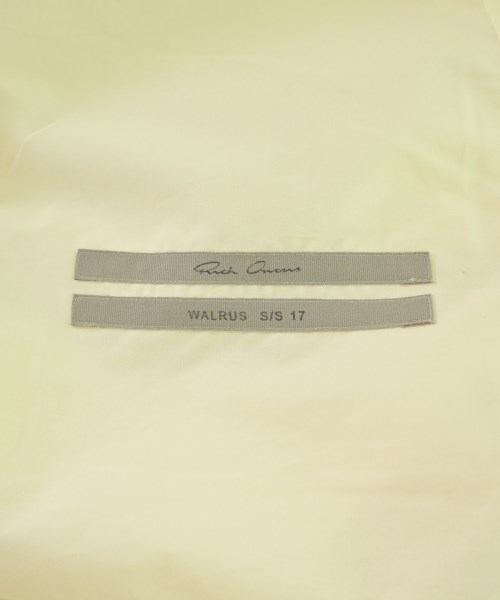 Rick Owens（リックオウエンス）カジュアルシャツ 黄 サイズ:46(M位) メンズ/2200677367088