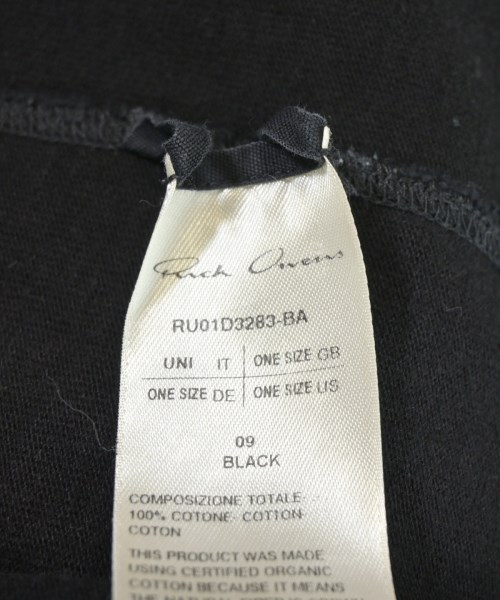 Rick Owens（リックオウエンス）Tシャツ・カットソー 黒 サイズ:ONE メンズ/2200689644023