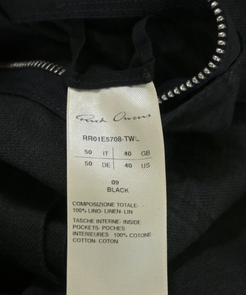 Rick Owens（リックオウエンス）カジュアルシャツ 黒 サイズ:50(XS位) メンズ/2200700731022