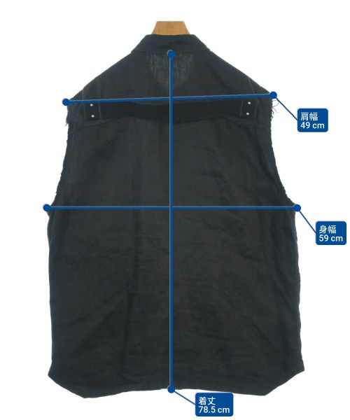 Rick Owens（リックオウエンス）カジュアルシャツ 黒 サイズ:50(XS位) メンズ/2200700731022