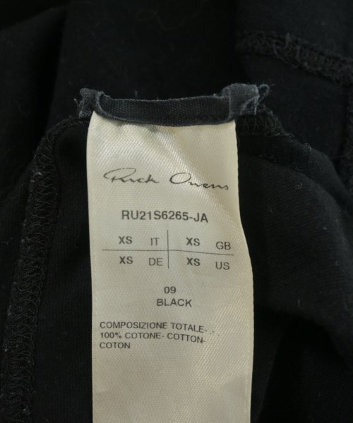 Rick Owens（リックオウエンス）Tシャツ・カットソー 黒 サイズ:XS レディース/2200702078088