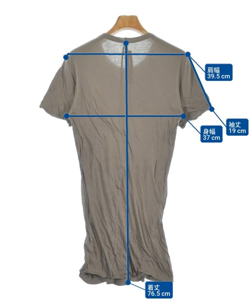 Rick Owens（リックオウエンス）Tシャツ・カットソー グレー サイズ:L レディース/2200702117176