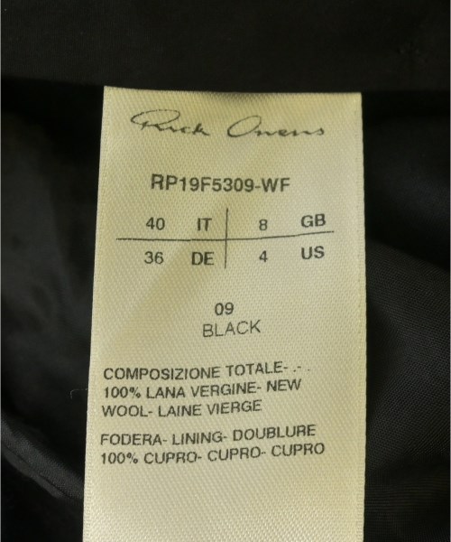 Rick Owens（リックオウエンス）スラックス 黒 サイズ:40(S位) メンズ/2200710683151