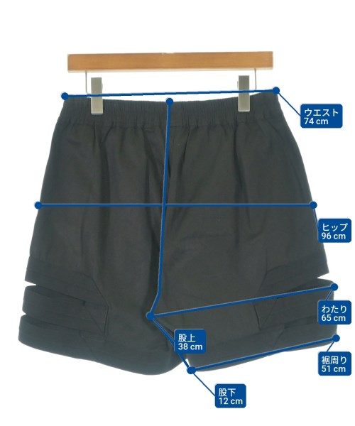 Rick Owens（リックオウエンス）ショートパンツ 黒 サイズ:46(L位) メンズ/2200712455039
