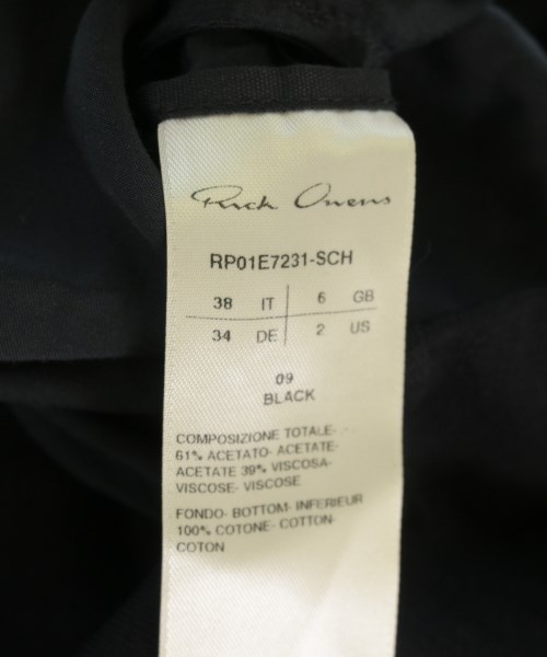 Rick Owens（リックオウエンス）ブラウス 黒 サイズ:34(S位) レディース/2200689785306