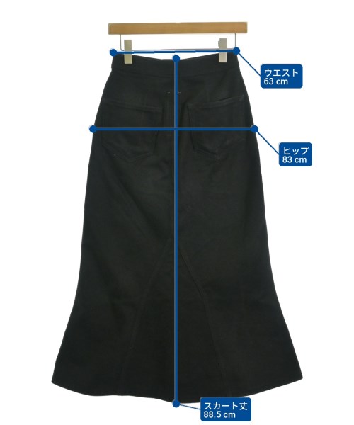 Rick Owens（リックオウエンス）ロング・マキシ丈スカート 黒 サイズ:40(M位) レディース/2200689785337