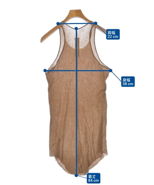 Rick Owens（リックオウエンス）タンクトップ 茶 サイズ:S メンズ/2200647270042