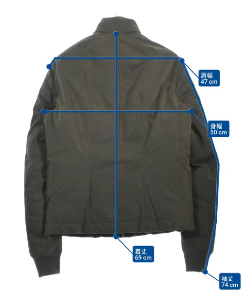 Rick Owens（リックオウエンス）ダウンジャケット/ダウンベスト カーキ サイズ:50(XL位) メンズ/2200654098431
