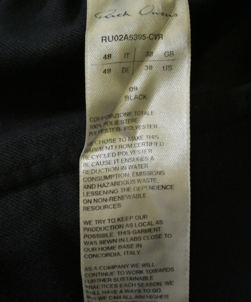 Rick Owens（リックオウエンス）その他 黒 サイズ:48(L位) メンズ/2200707407050