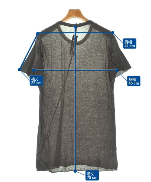 Rick Owens（リックオウエンス）Tシャツ・カットソー 茶 サイズ:L メンズ/2200707407098