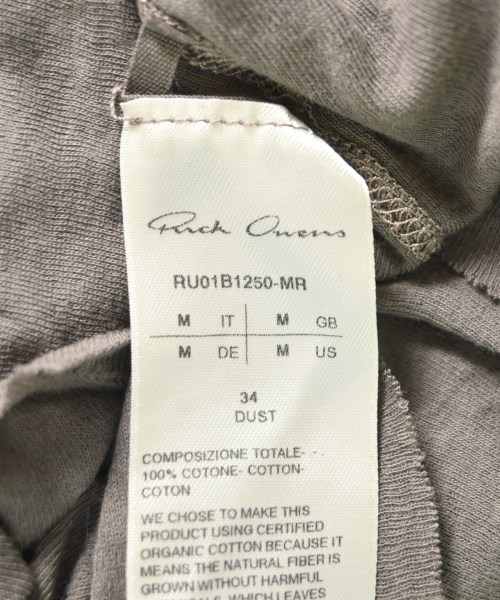 Rick Owens（リックオウエンス）Tシャツ・カットソー グレー サイズ:M メンズ/2200707407111