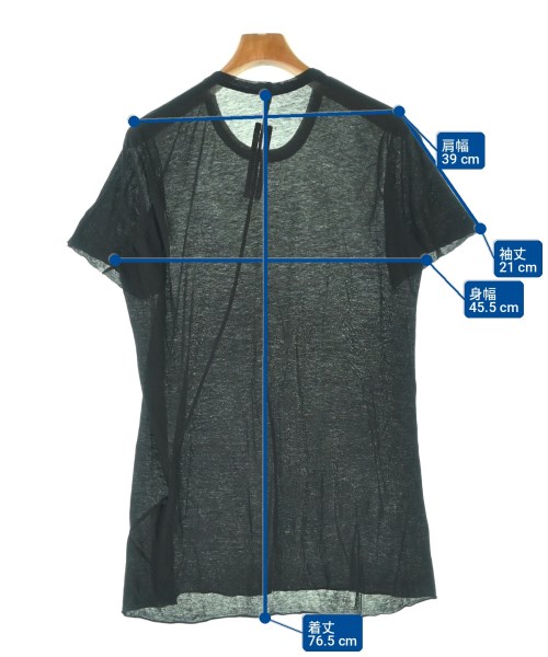 Rick Owens（リックオウエンス）Tシャツ・カットソー 黒 サイズ:M メンズ/2200707407135
