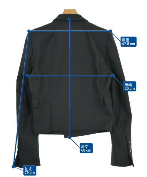 Rick Owens（リックオウエンス）テーラードジャケット 黒 サイズ:48(L位) メンズ/2200668941013